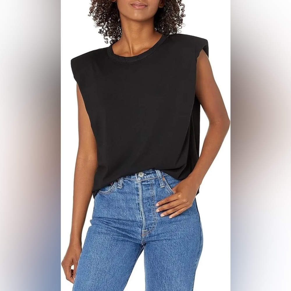 BB Dakota Women's Just Add Boardroom Black Padded Tee T-Shirt Top XS - NWT - Picture 1 of 2